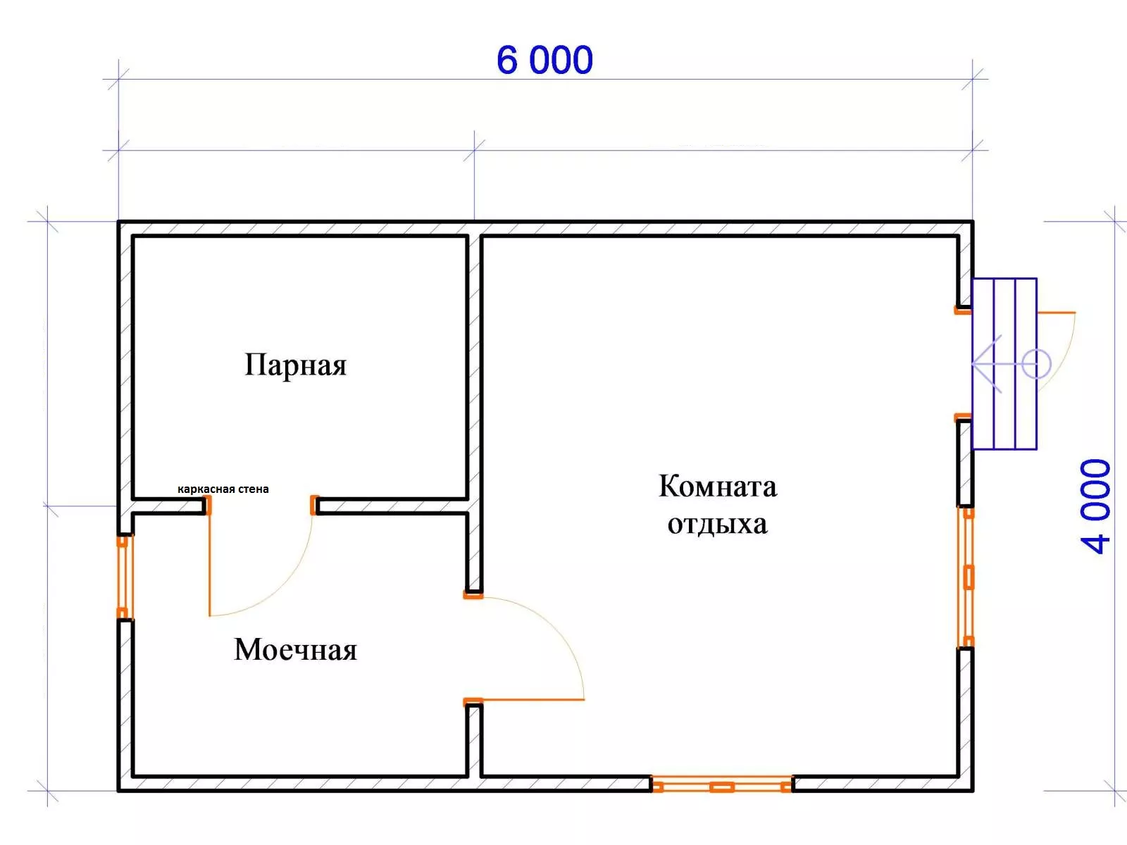Визуальное объяснение: проекты бань из пеноблоков