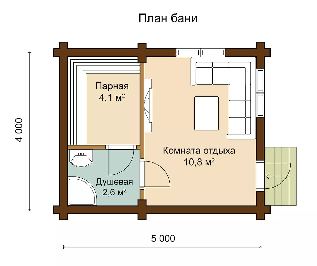 Сравнительный анализ: размеры бани с комнатой отдыха